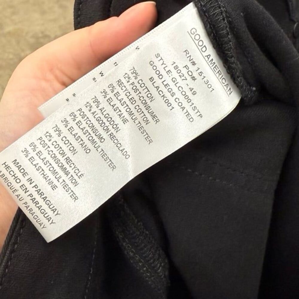 Good American Good Legs Black Coated Skinny Jean - Picture 7 of 7